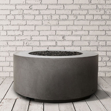Cilindro Fire Table (glass fiber reinforced cement in pewter)