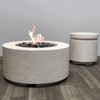 Tuscany Cilindro Fire Table with Optional Mod Enclosure (glass fiber reinforced cement in ultra white finish)