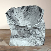 Paper Chair 1021.A - Fiberglass resin and aggregate