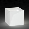 Faz LED Light Cube Planter (Polyethylene in Matte Ice- white)