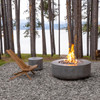 Curva Fire Bowl (GFRC in pewter)