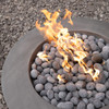 Curva Fire Bowl Detail (GFRC in pewter with lava rock media)