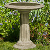 Cottage Garden Birdbath Fountain (Cast Stone in Verde Finish)