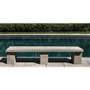 Biscayne Bench (Cast Stone in Verde Finish)