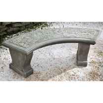 Curved Leaf Bench (Cast Stone in Alpine Stone finish)