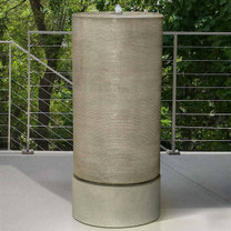 Tall Cylinder Fountain (GFRC in Verde  finish)