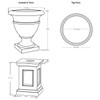St James Urn and Optional Barnett Pedestal specifications