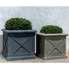 Montparnasse Planters (Cast Stone in Alpine Stone and Lead Antique Finishes)