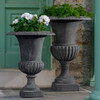 Glasgow Urn with Tall Wickford Urn (Iron in Lead patina)