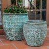 Knossos Planters (Terracotta in Verdigris Finish)