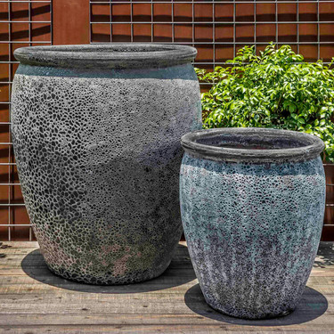 Paraiso Planters (Terracotta in Fossil Grey Finish)