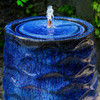 Tall Rumba Fountain Detail - Material: Terracotta - Finish: Riviera Blue Glaze