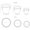 Fluted Handle Planter Set Specifications