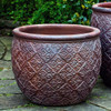 Indienne Low Planters (Black Clay in Asian Earthenware Finish)