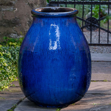 Appia Antica Jar (Terracotta in Riviera Blue Glaze)