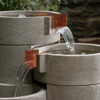 Venn Fountain, Large detail - Material: Cast Stone - Finish: Greystone