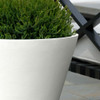 Laghetto Tall Cone Planter Detail: Fiberglass in chalk