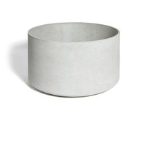 Delta Round Container - Material : Fiber Cement - Finish : Gray
