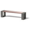 Channel Bench - Material : Aluminum - Finish : Metallic Silver