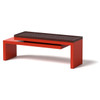 Cantilever Bench - Material : Aluminum, IPE - Finish : Red