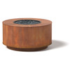 Cylinder Fire Pit - Material : Steel - Finish : Natural Rust