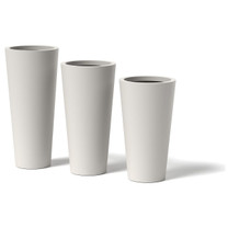 Cone Planter - Material : Aluminum - Finish : White