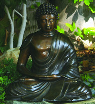 Brass Buddha Statue - Material : Brass - Finish : Verdigris