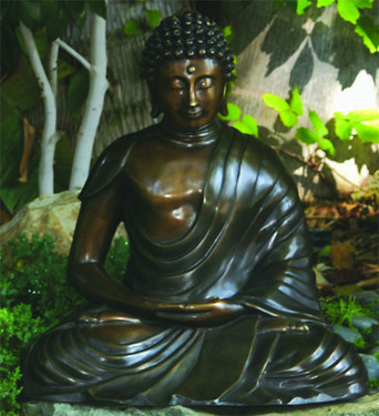 Meditating Buddha Statue - Calming Brass Decor