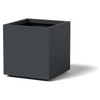Cube Planter : Material - Aluminum - Finish : Charcoal Gray