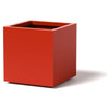 Cube Planter : Material - Aluminum - Finish : Red