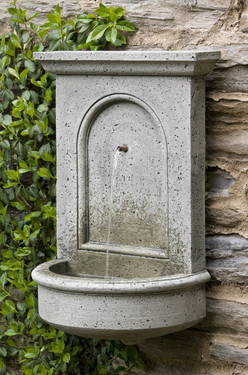 Portico Wall Fountain - Material : Cast Stone - Finish : Alpine Stone