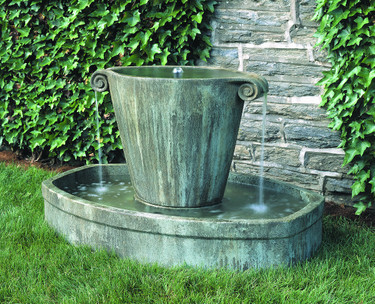 Anfora Fountain - Material : Cast Stone - Finish : Copper Bronze