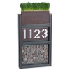 Hedge Metal Address Sign - Material : Mild Steel - Finish : Natural Rust