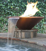 Geo Round Fire and Water Bowl - Material : GFRC