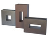 Horizonal Box Planter Grouping - Material : Aluminum - Finish : Silver, Rust and Bronze