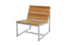 OKO casual 1 seater - Powder Coated Stainless Steel, Recycled Teak (Brushed)