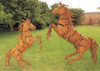 Small and Large Rearing Horse Sculptures