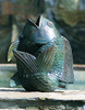 Leaping Fish Fountain Verdigris : Material : Brass
