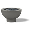 Natural Gas Fire Bowl - Material : Aluminum - Finish : Metallic Silver