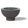Natural Gas Fire Bowl - Material : Aluminum - Finish : Silver