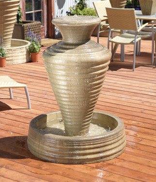 Small Olive Jar Fountain - Material : GFRC - Finish : Sierra