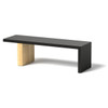 Plank Bench - Material : Aluminum, Cedar - Finish : Black