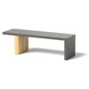 Plank Bench - Material : Aluminum, Cedar - Finish : Metallic Silver