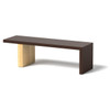 Plank Bench - Material : Aluminum, Cedar - Finish : PC Rust