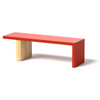 Plank Bench - Material : Aluminum, Cedar - Finish : Red