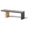 Plank Bench - Material : Aluminum, Cedar - Finish : Silver
