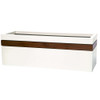 Rectangle Band Planter - Material : Aluminum with IPE Band - Finish : Linen