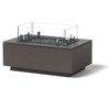 Rectangle Fire Pit - Material : Aluminum - Finish : Silver - Options : Granite, Glass Surround