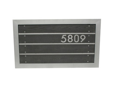 Slat Metal Address Sign - Material : Aluminum - Finish : Black, Silver