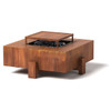 Square Patio Fire Pit - Material : Corten Steel - Finish : Natural Rust